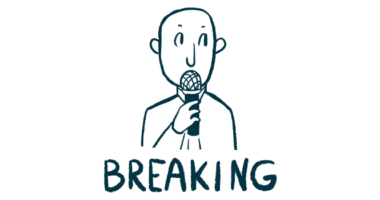 A person speaks using a microphone, with the word 'breaking' in all capital letters seen underneath.