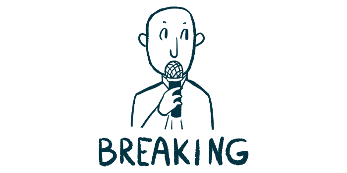 A person speaks using a microphone, with the word 'breaking' in all capital letters seen underneath.