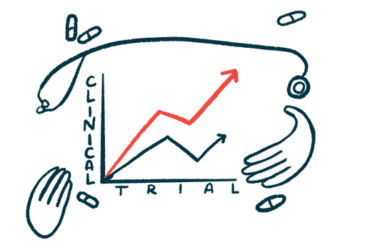 A pair of hands, a stethoscope, and a handful of oral medications surround a graph labeled 