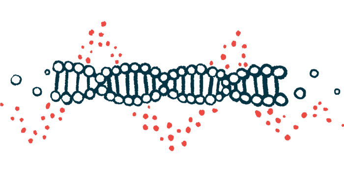 An illustration of a DNA segment and its double helix.