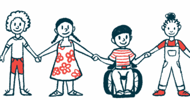 Illustration of children holding hands.