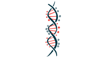 An illustration of a DNA strand highlights its double-helix structure, which looks like a twisted ladder.