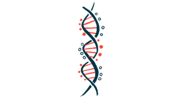 An illustration of a DNA strand highlights its double-helix structure, which looks like a twisted ladder.
