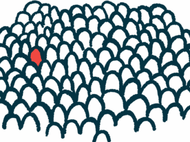 A single red shape among numerous white shapes illustrates rare diseases.