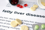 vitamins on top of a fatty liver disease handout