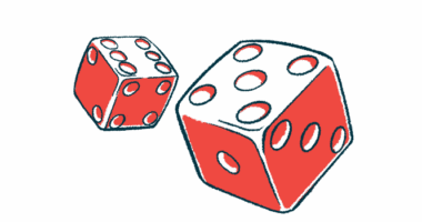 An illustration of risk shows two rolling dice.