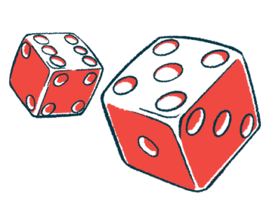 An illustration of risk shows two rolling dice.
