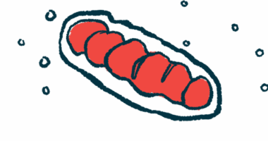 An oblong oval with red circles inside represents cellular energy producers called mitochondria.