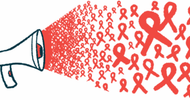 A megaphone spews a host of awareness ribbons.