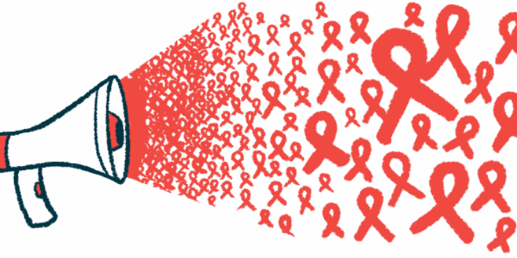 A megaphone spews a host of awareness ribbons.